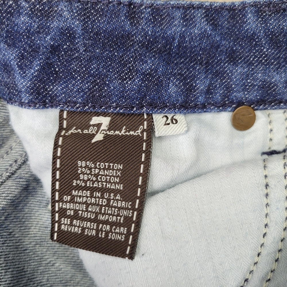 7 For All Mankind "A" Pocket Jeans Womens 26 Blue Dark Wash Bootcut Made in USA - Picture 4 of 12